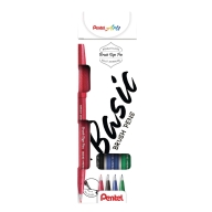 Набор кистей Pentel Sign Pen Touch SES15C 4 цвета (черный+синий+красный+зеленый) - Набор кистей Pentel Sign Pen Touch SES15C 4 цвета (черный+синий+красный+зеленый) SES15C-4(A+B+C+D)