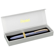 Ручка гелевая Pentel EnerGel BL2007P сиреневый матовый корпус с отделкой цвета золота синяя 0,7мм - Ручка гелевая Pentel EnerGel BL2007PV-BOX сиреневый матовый корпус с отделкой цвета золота синяя 0,7мм